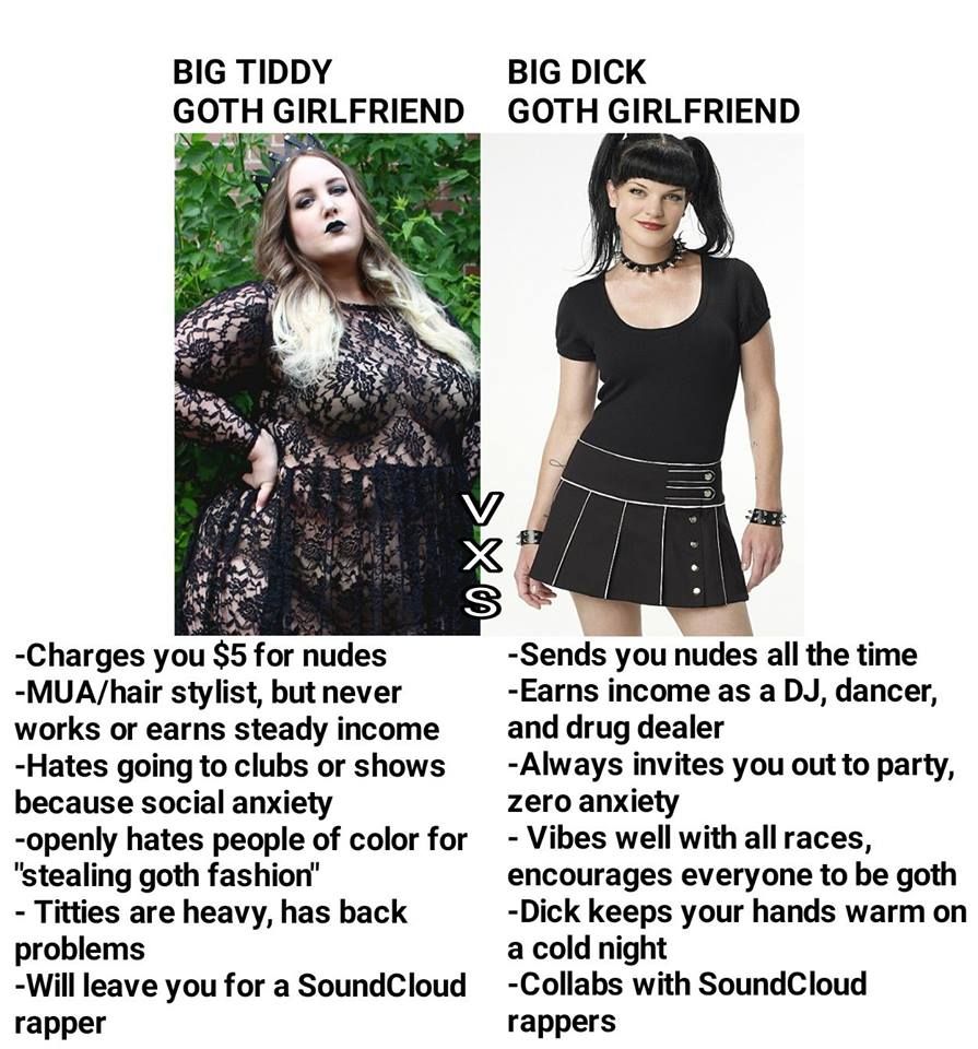 Big titty goth girl