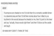 don't cheat with me