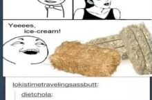 'What's in this?' 'Hay bales'