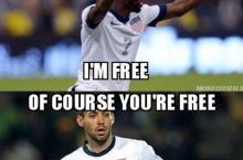 He's so free that his bald eagle drinks the oil of his enemies.