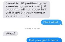 Dad ain't taking chances with no Voodoo shit.