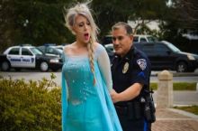 This picture of Elsa being "arrested" in South Carolina looks like the beginning of a porno
