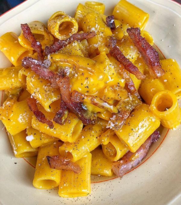 Authentic Italian Carbonara With Guanciale And Pecorino Romano