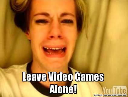 When there?s a violence related scandal and people still blame video games...