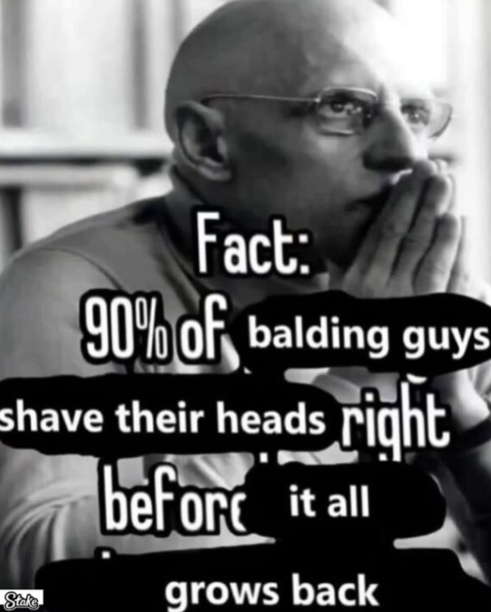 "Shaved, that's a hairdoo"