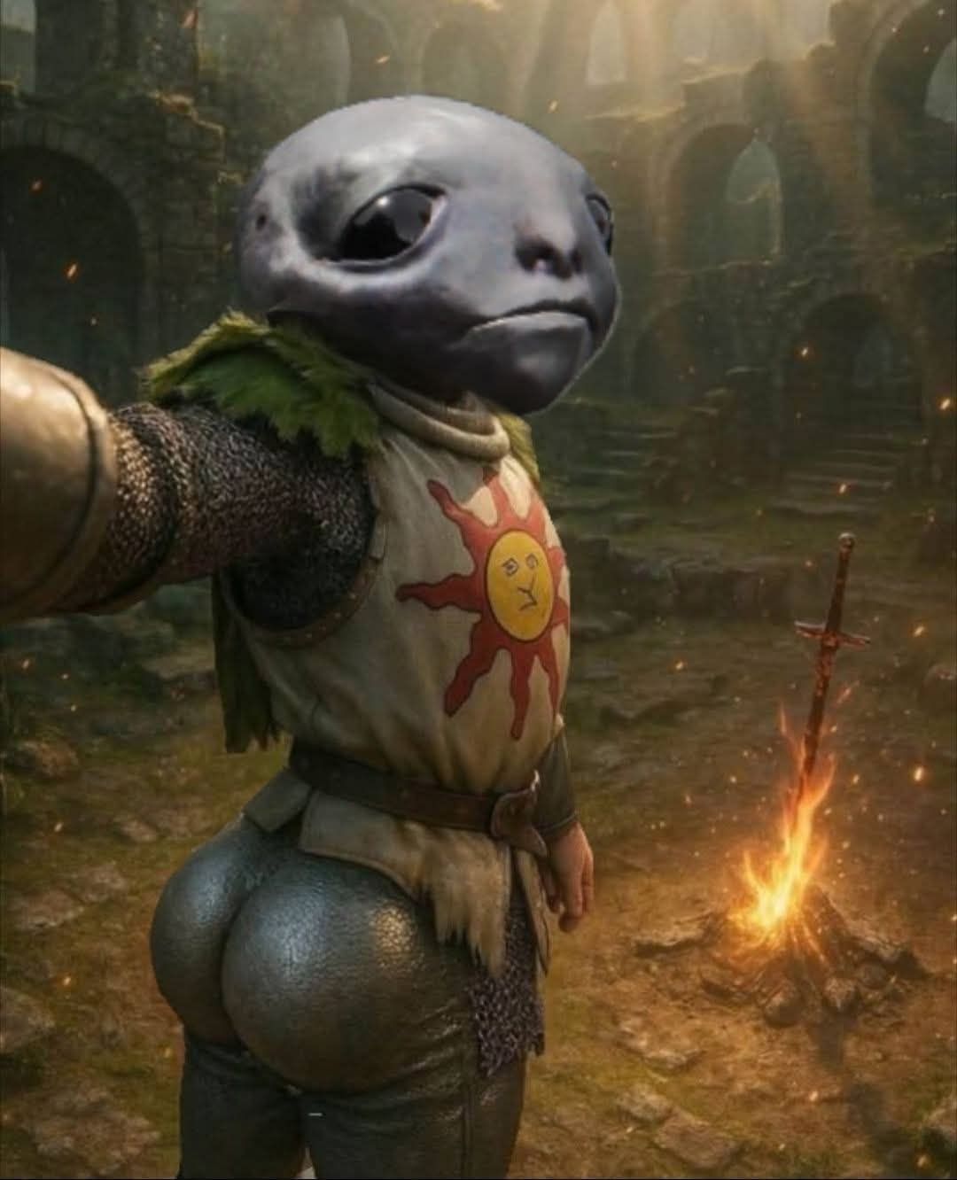  Made a cozy Bonfire. Look how bright it burns! Might delete later..