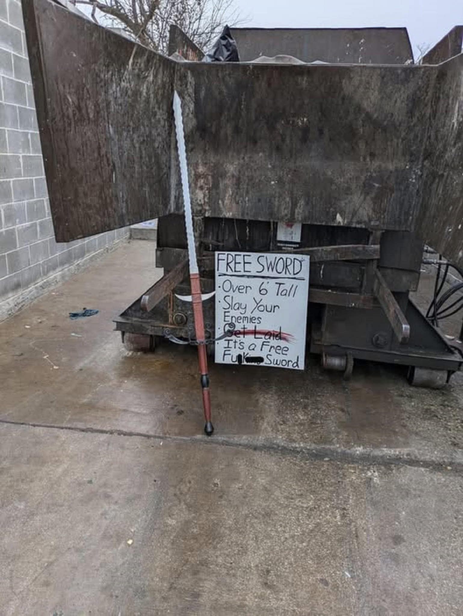 Not sure why get laid is crossed out