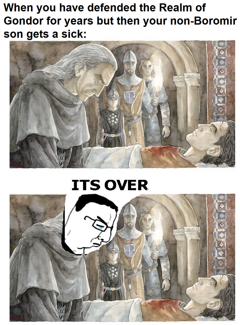 His line has ended and he's all out of tomatoes.