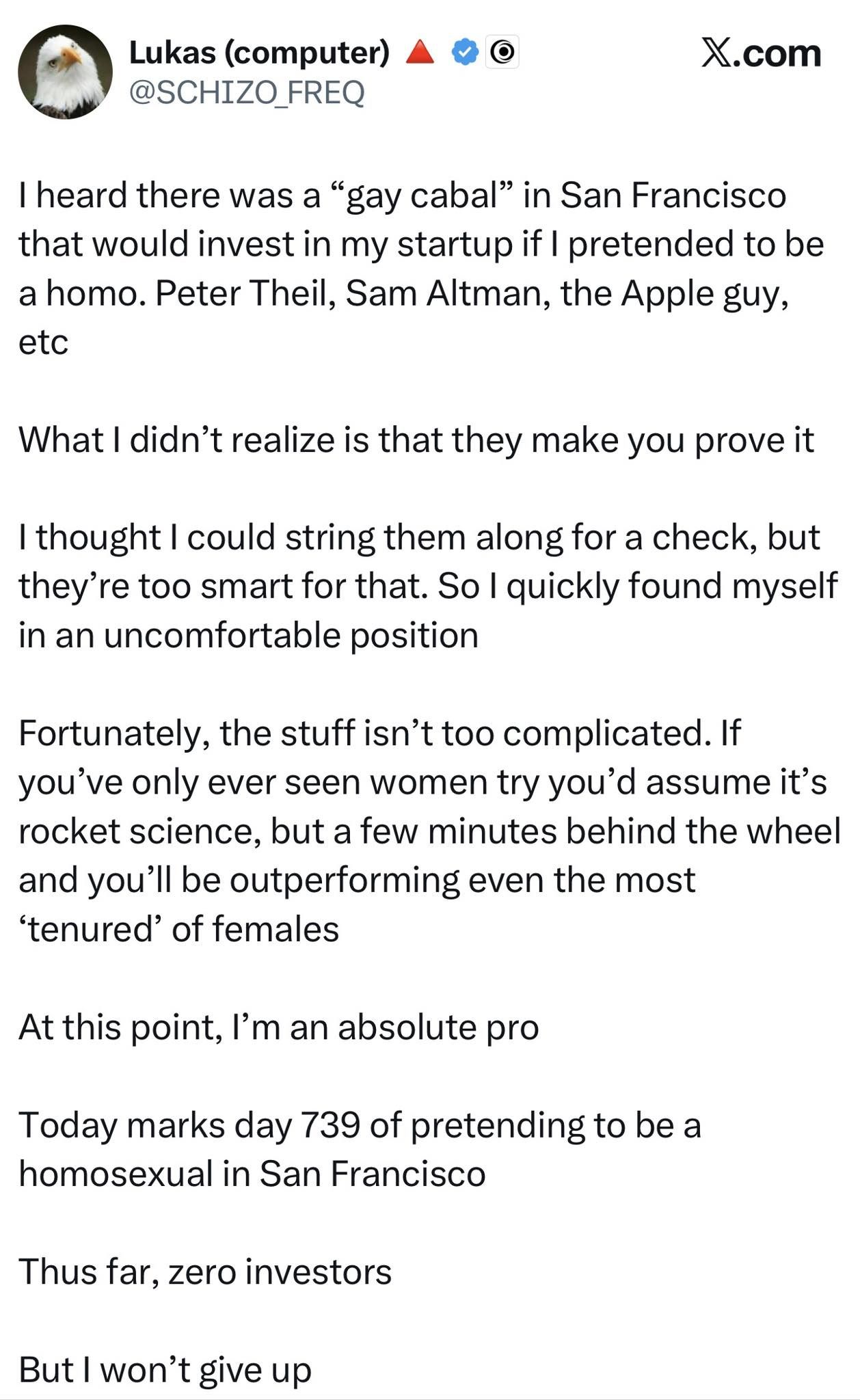 Time for the daily gay shit on HL