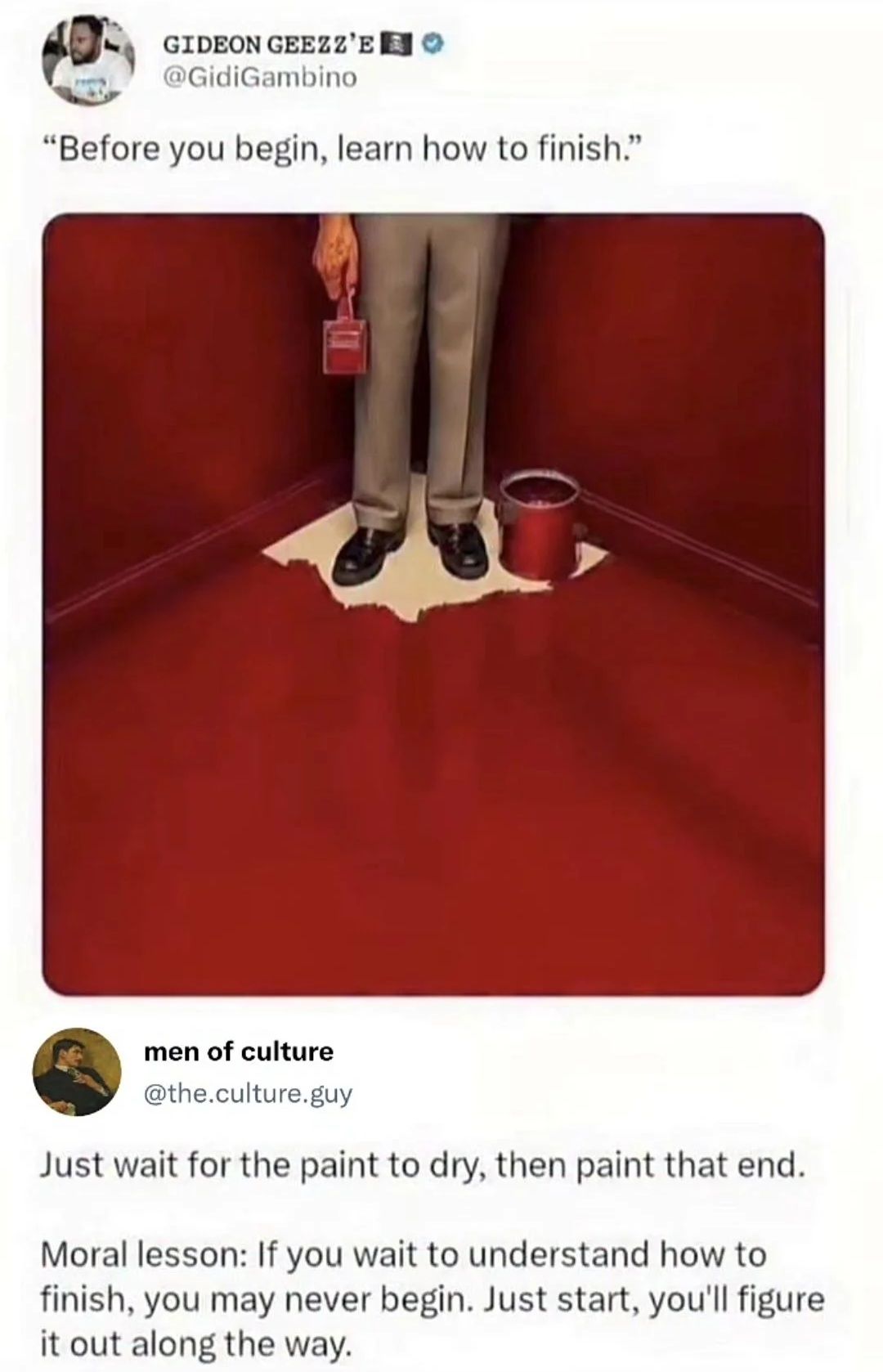 Trying is the first step towards failure