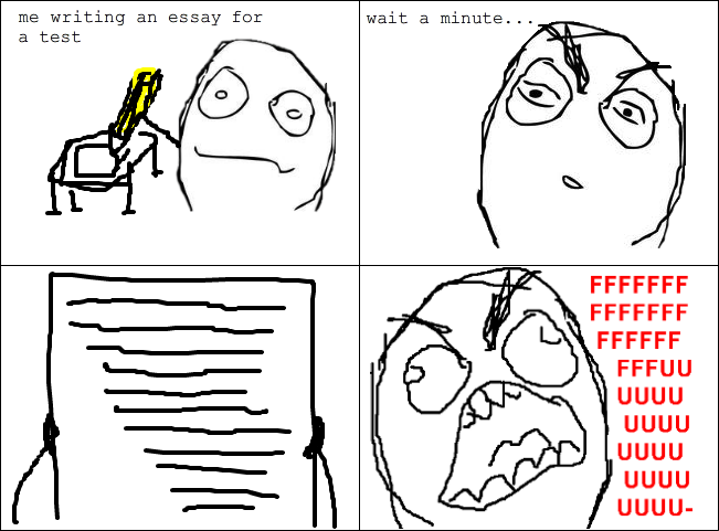 Writing a paper rage