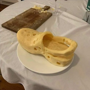 Uhm... cheesed to feet you?