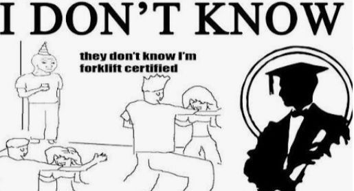 Actual forklift certified posting