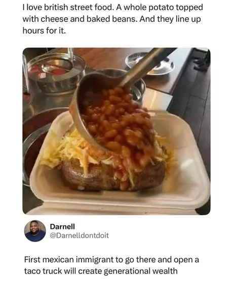 instead they imported the Indians, one of the few other nations with shitty food