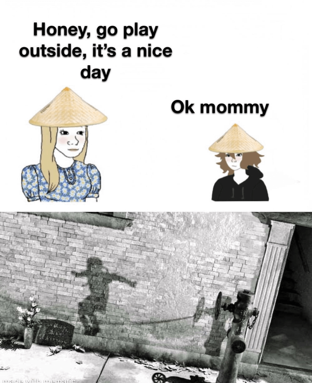 The sun was really bright that day