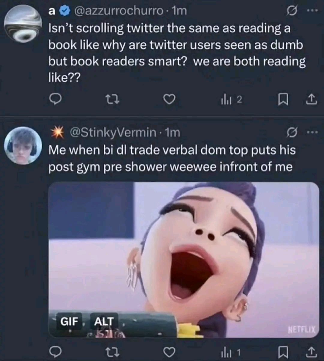 Least reta*d twitter users