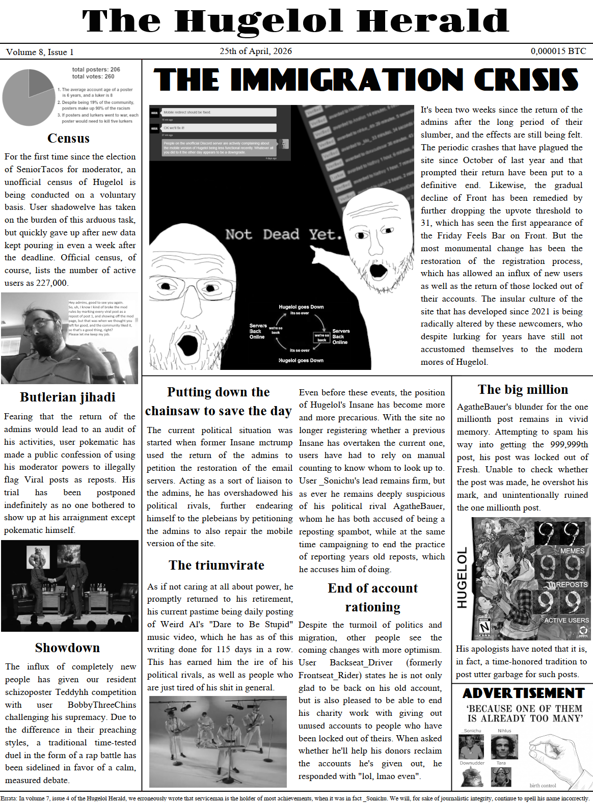 Hugelol Herald, the April issue