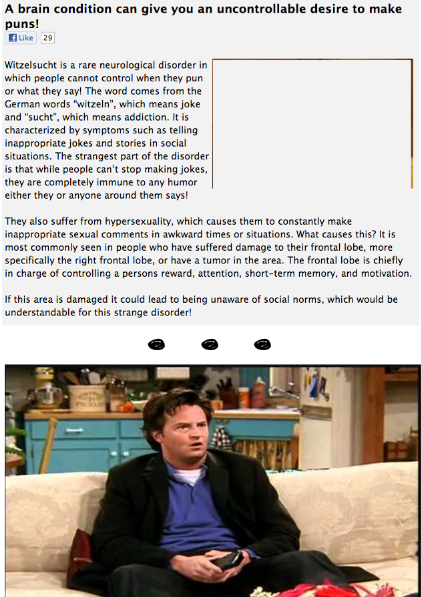I think I just diagnosed Chandler