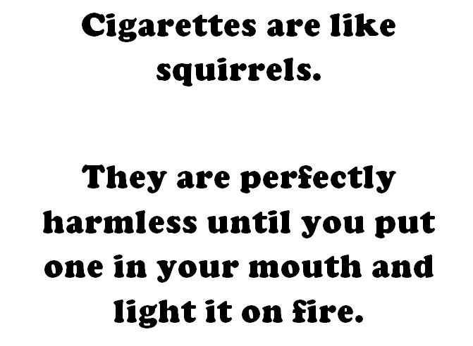 Cigarettes are like Squirrels