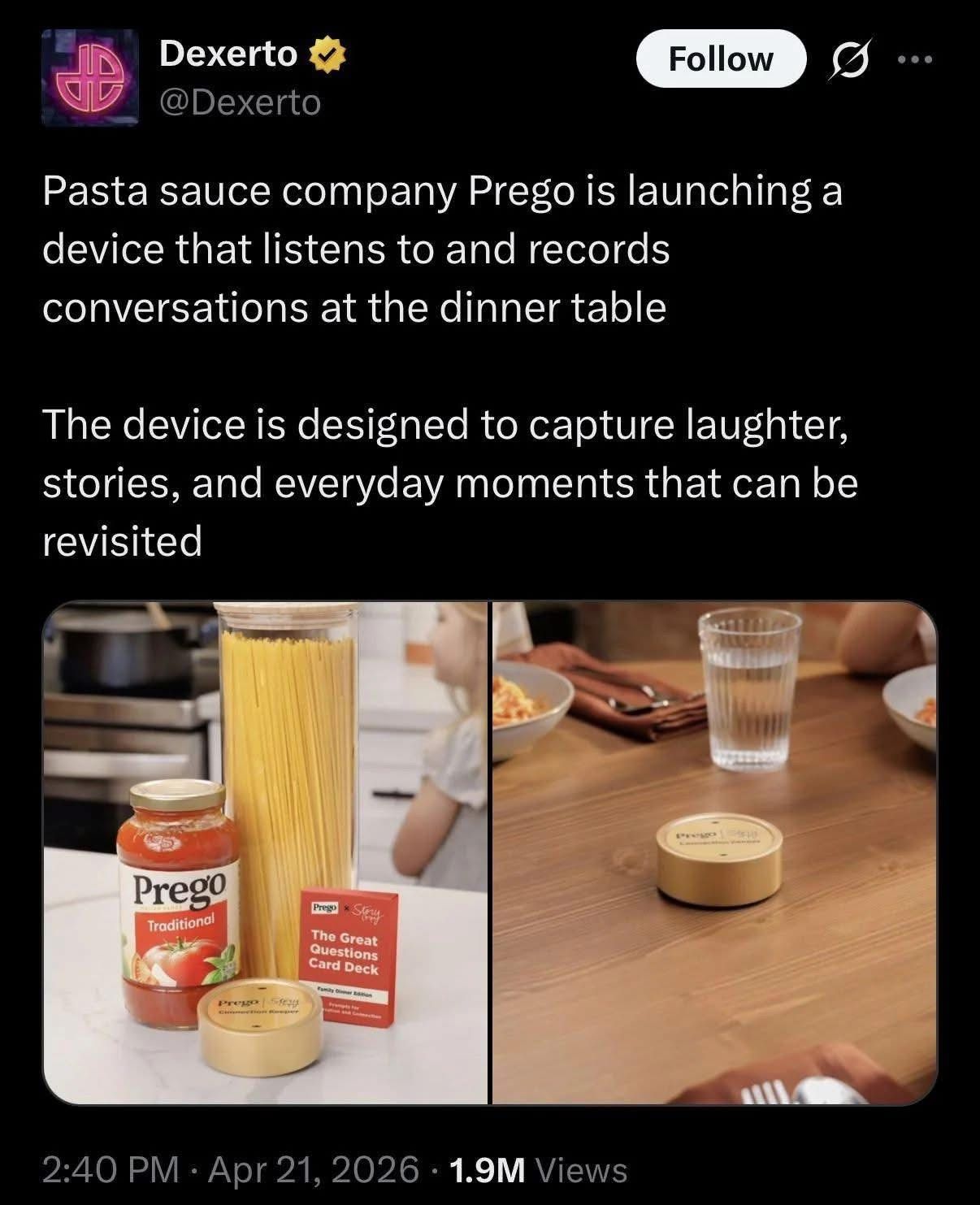 Big pasta is watching you