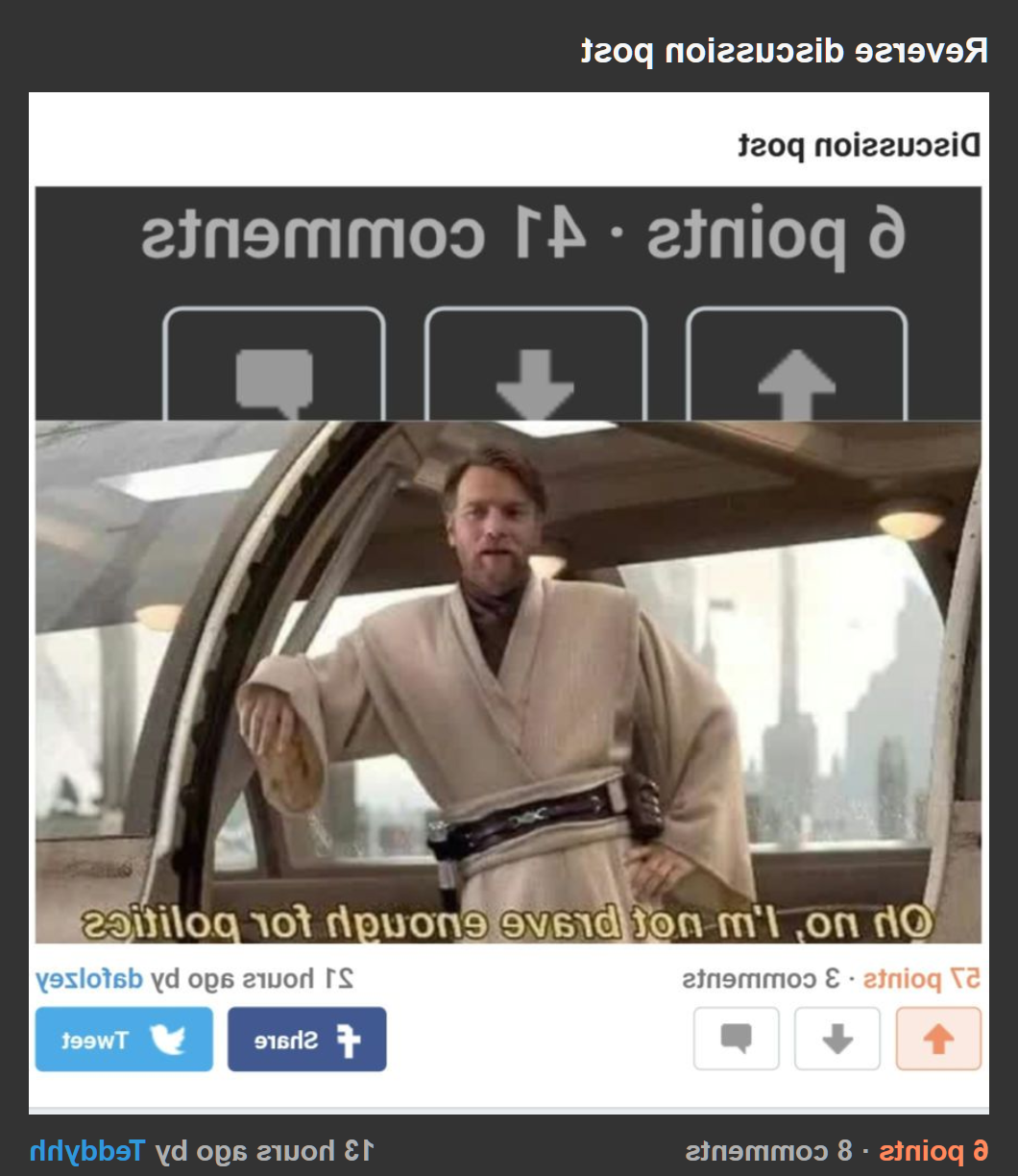 backwards discussion post