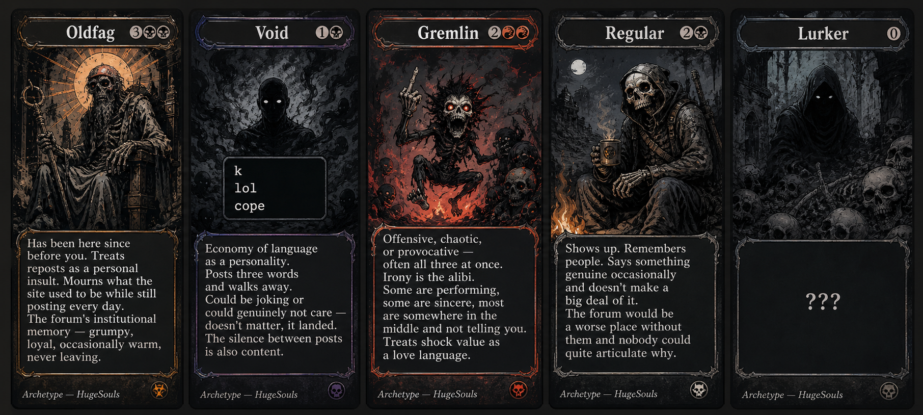 hugelol's user archetypes