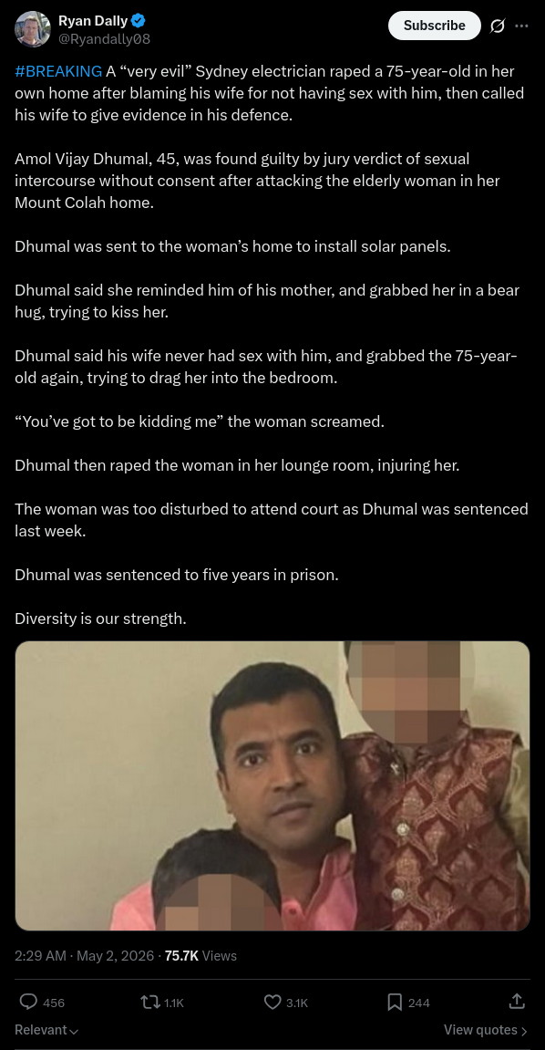 old woman reminded him of his mother so he raped her...