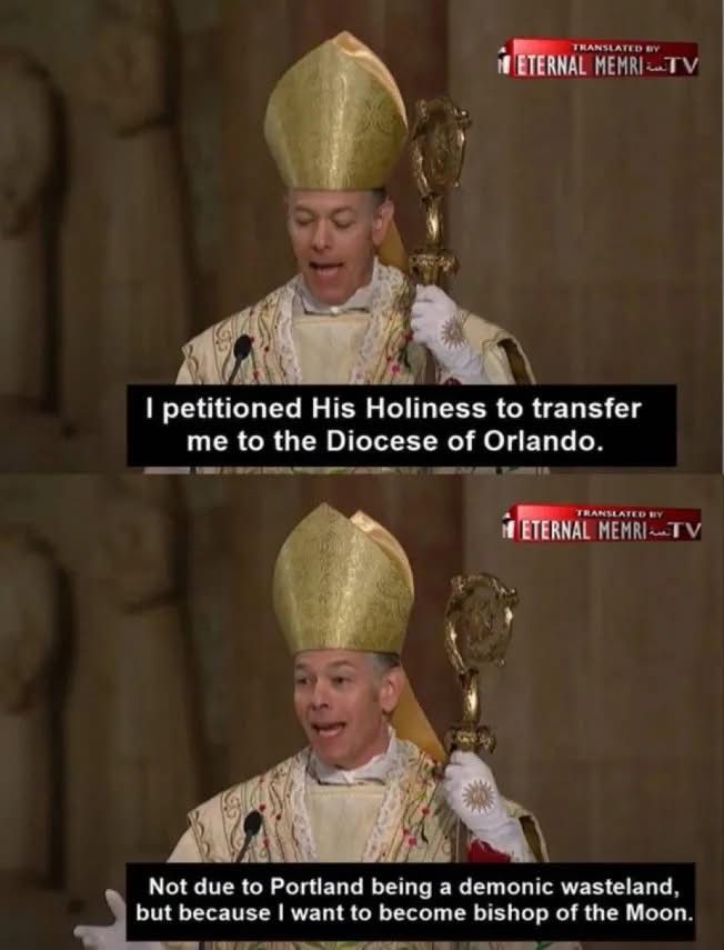 I for one welcome our Bishop of the Moon