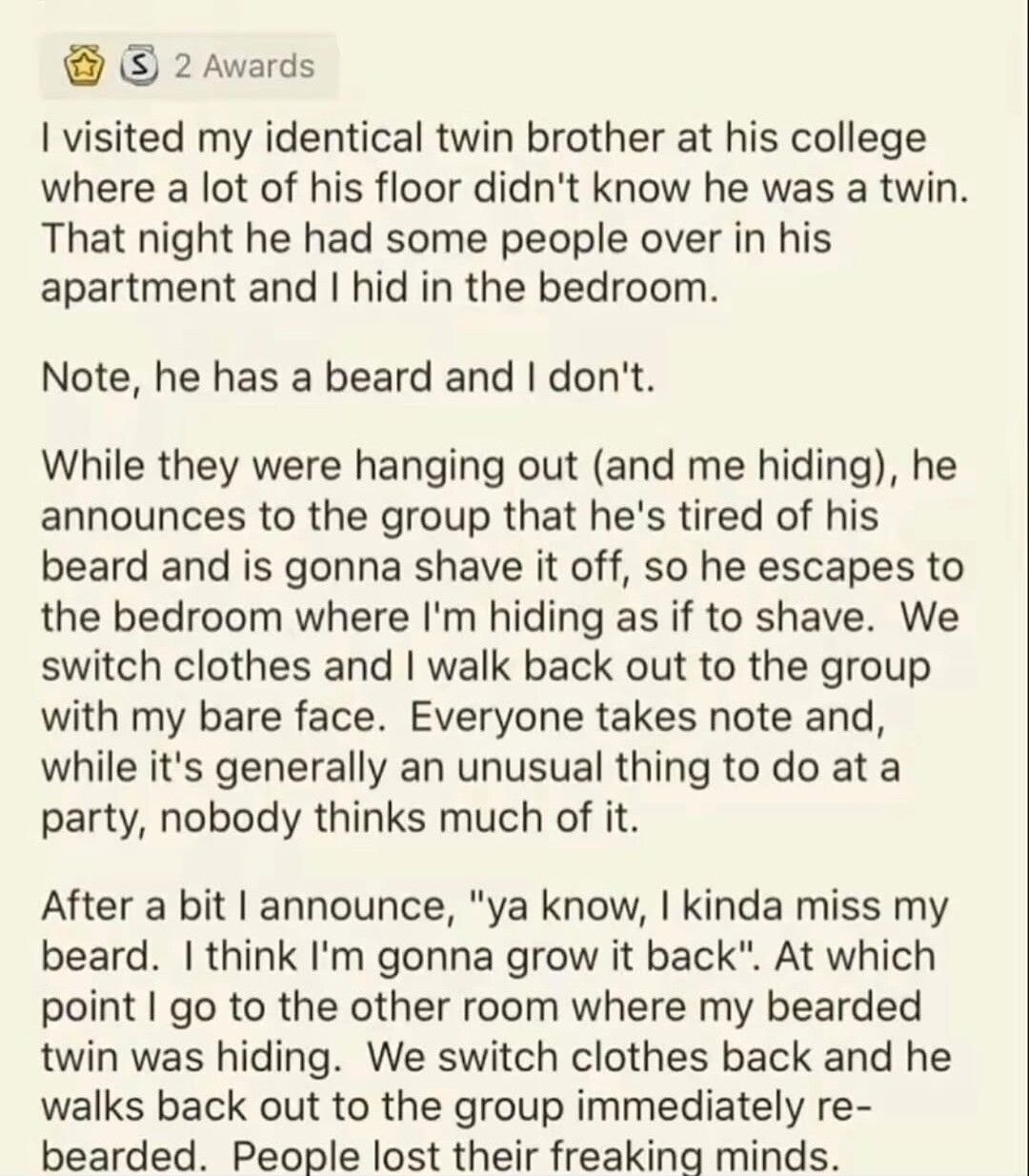 The beard will devour you