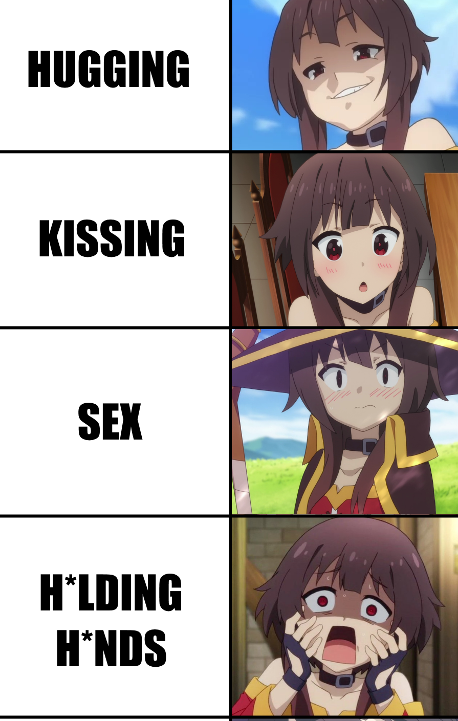 Correct reaction to each