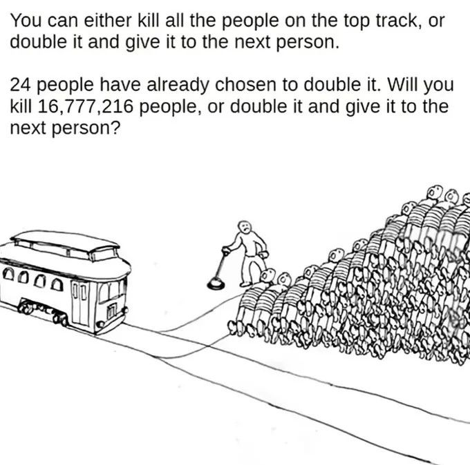 Maybe if we double it enough we could erase china and india in one go
