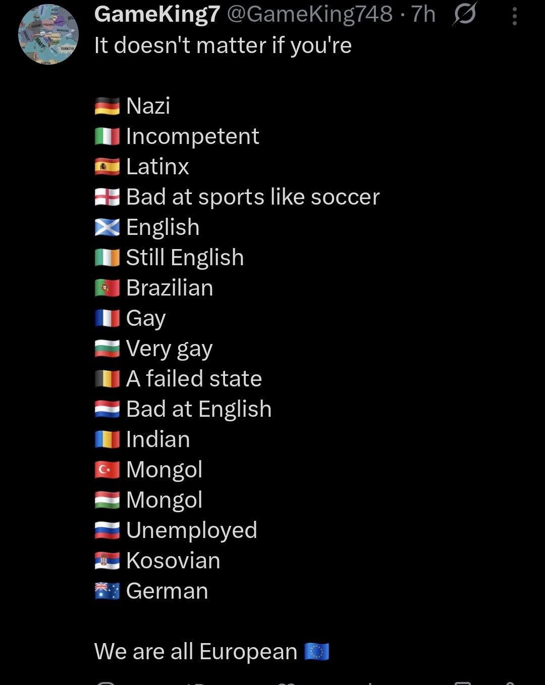 Is this true my fellow Eurobros userbase?