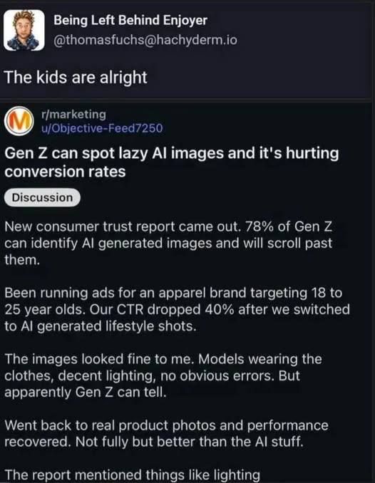Fck those cogsuckers and their AI generated content