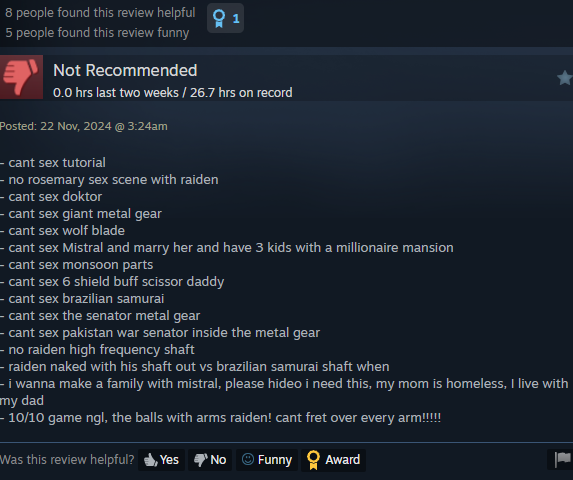he can't sex, why game?