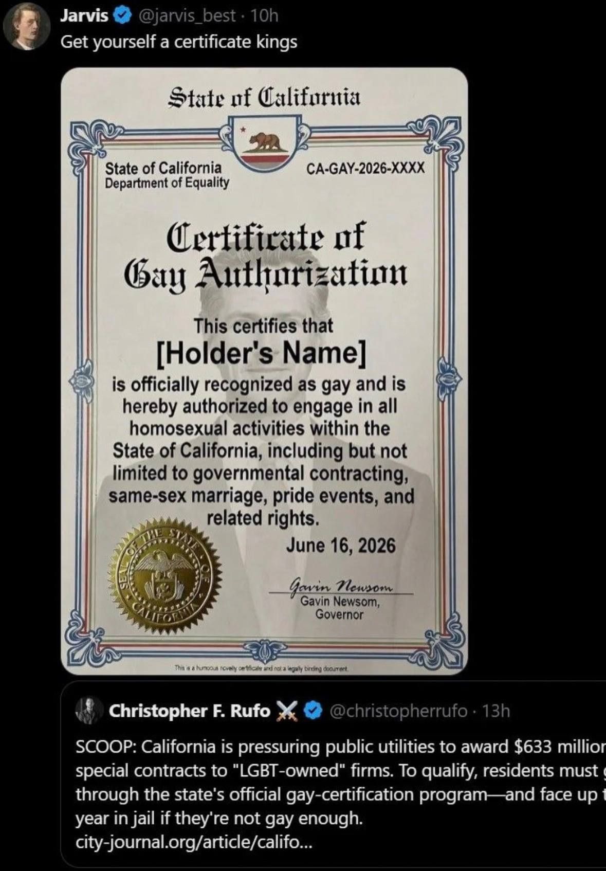 Imagine not having your fāg certification