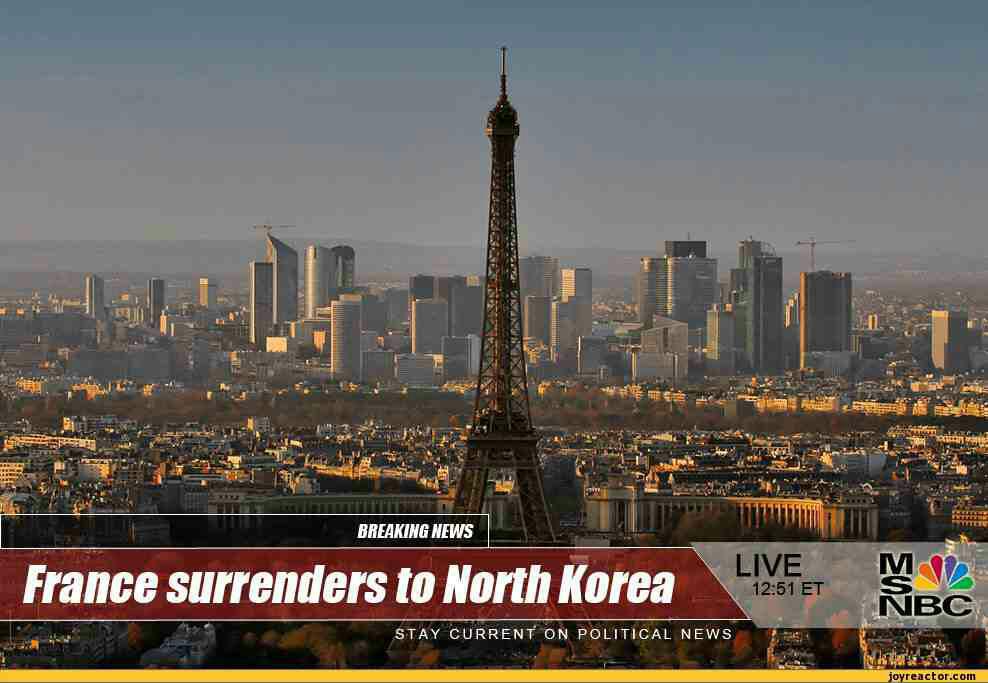 With talk of war in Korea, France surrenders just in case...