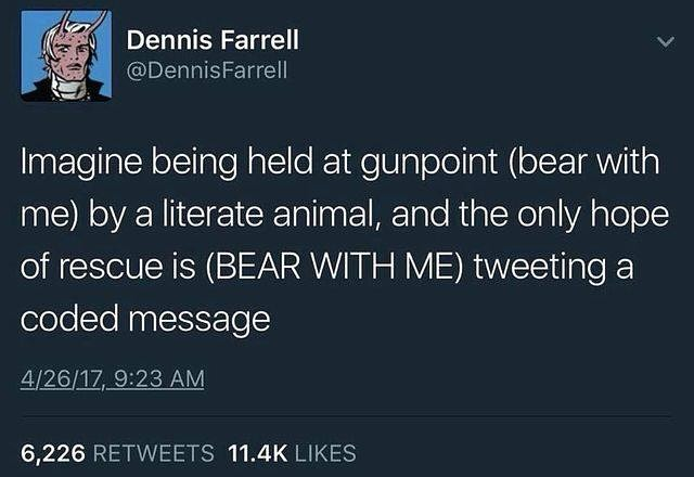 I wonder what he's trying to say