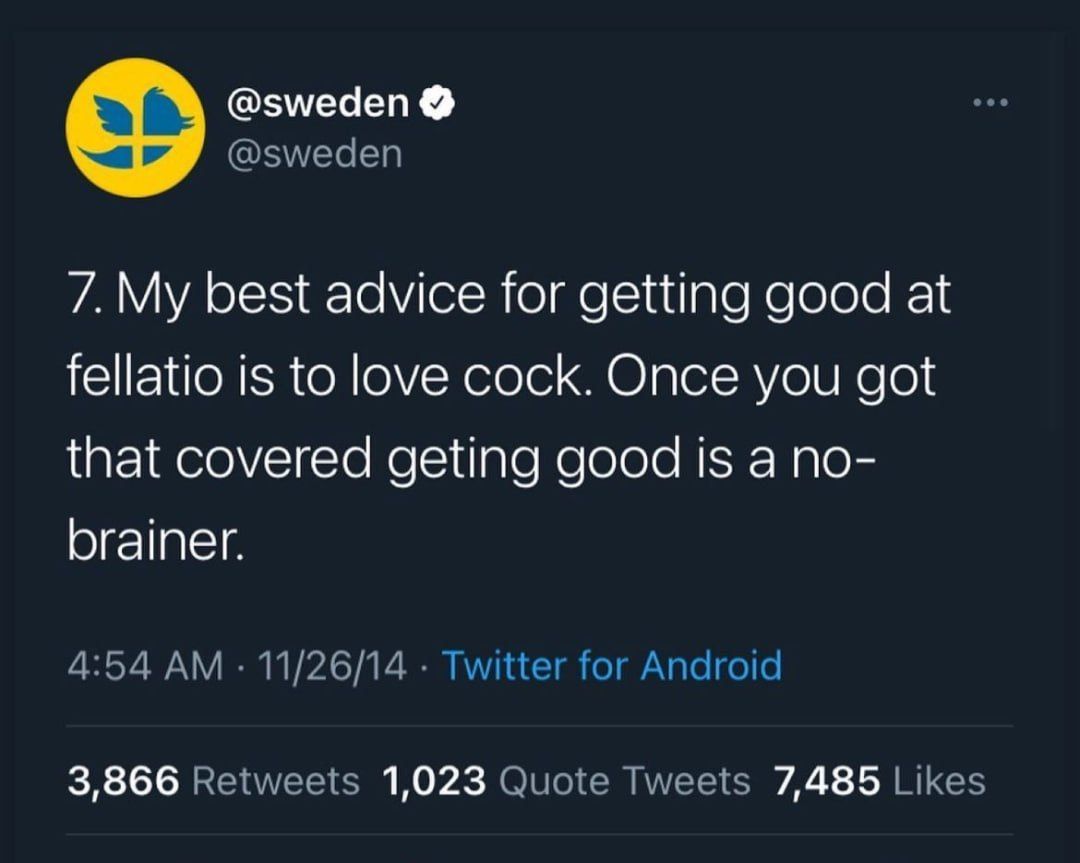 Of course it's Sweden