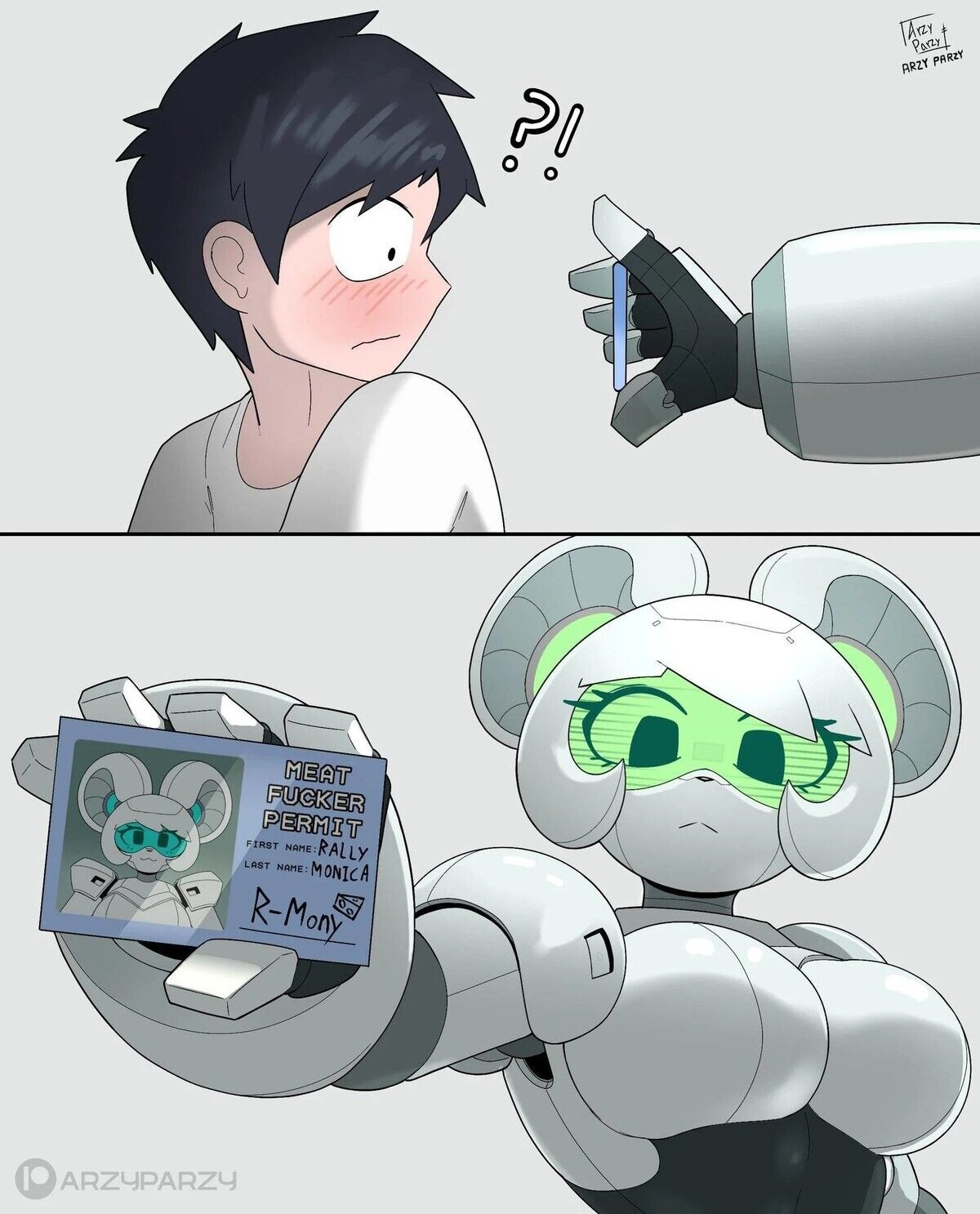 The fact that the robot was the one that needed the permit says something about society