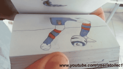 Skills of Ronaldinho in flipbook