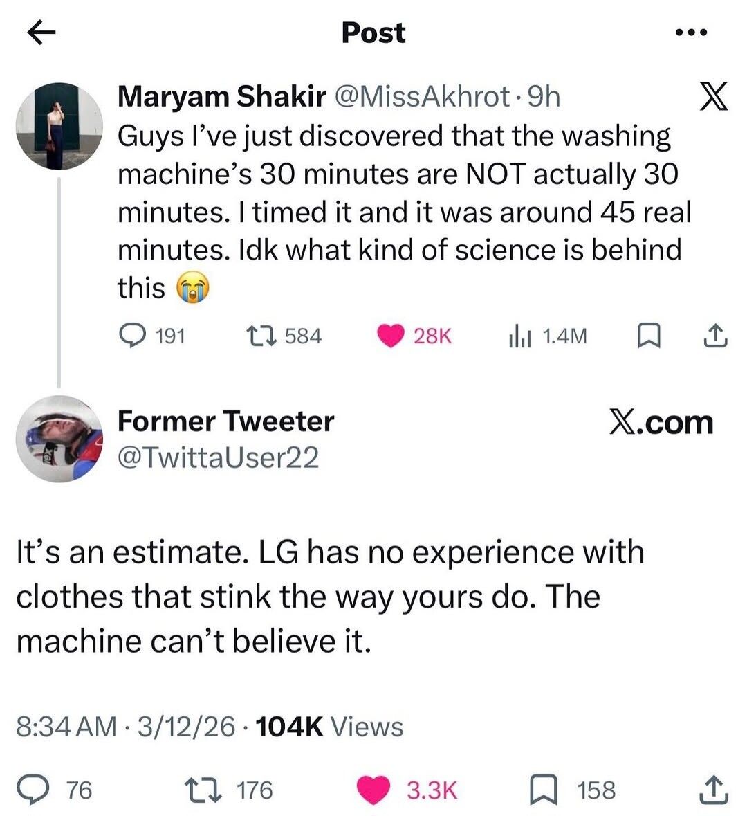 Is it anything like microwave time?