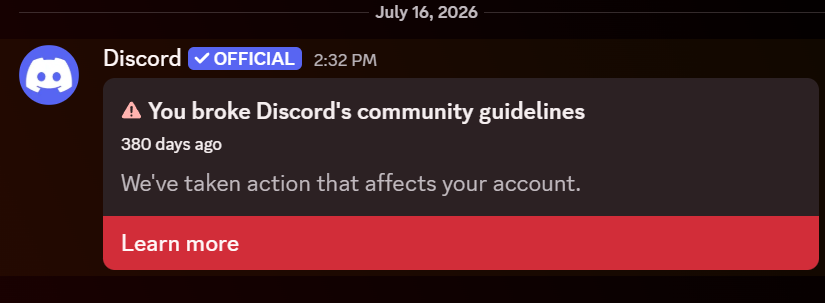 today i found you can get banned for somthing you posted a year ago
