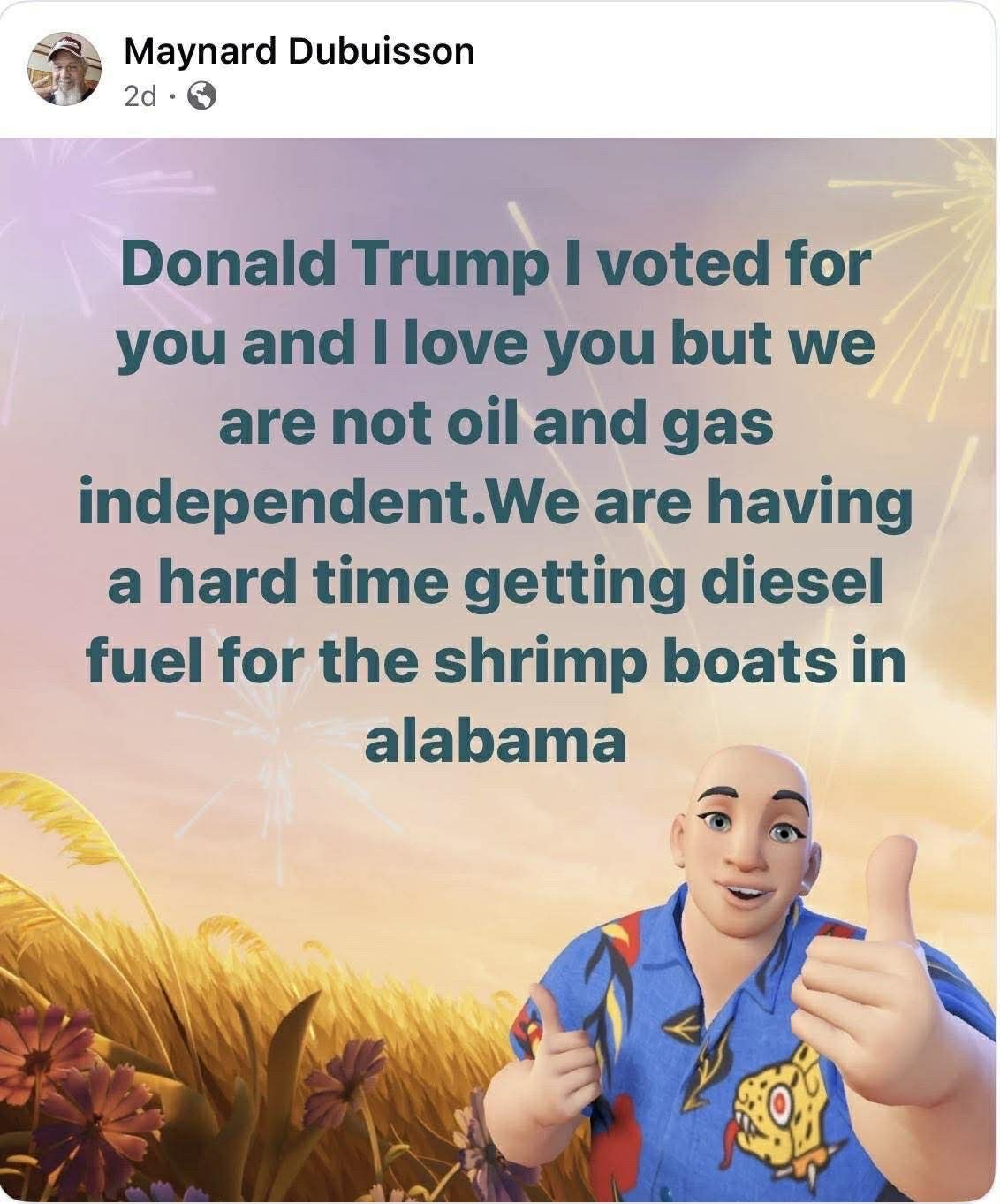@realDonaldTrump are you gonna help this boomer?
