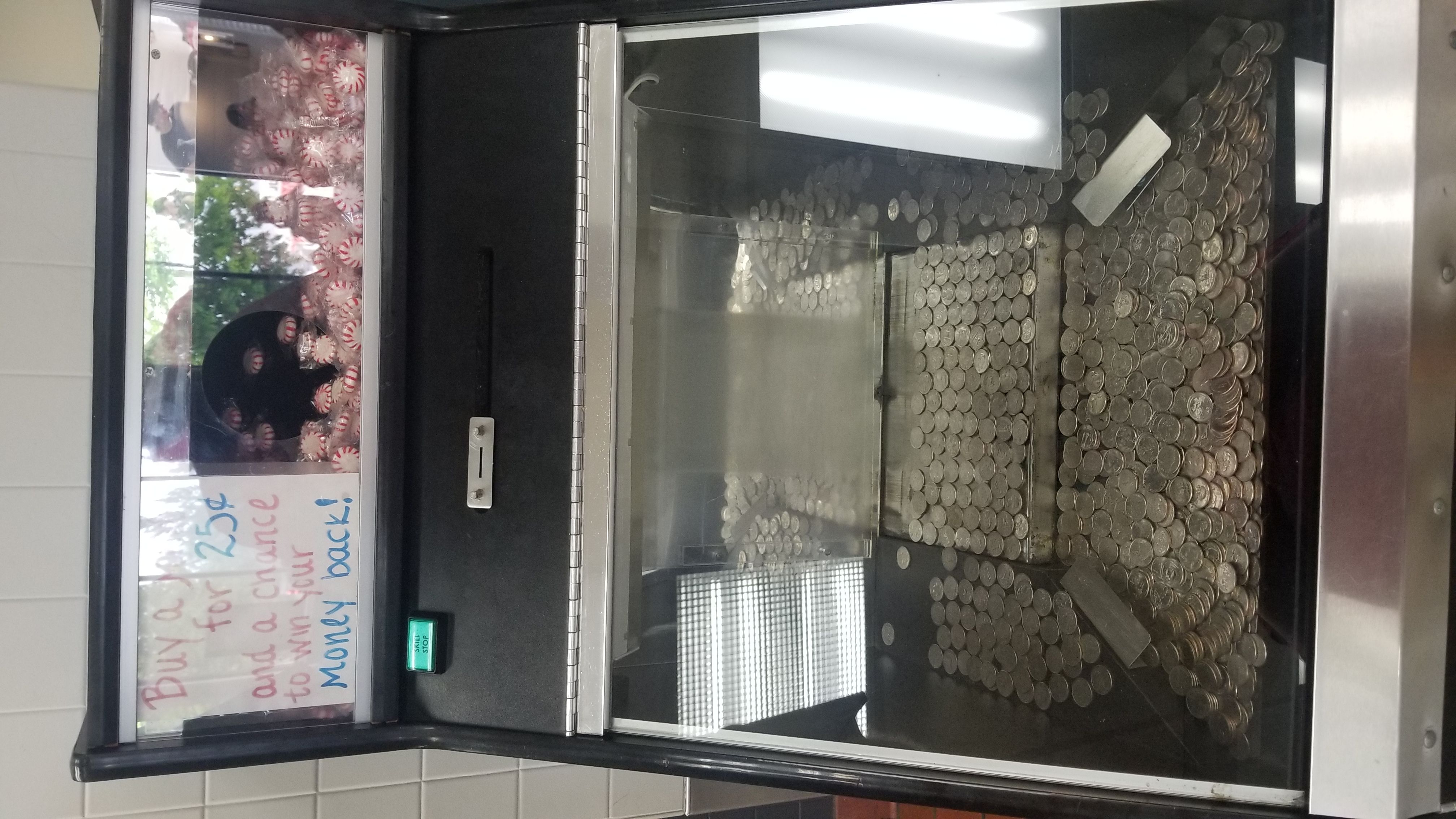 This diner got around gambling laws by "selling a mint, where you could get your money back"