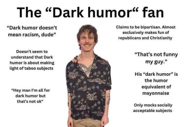 virgin "dark humor" fan vs chad racism enjoyer