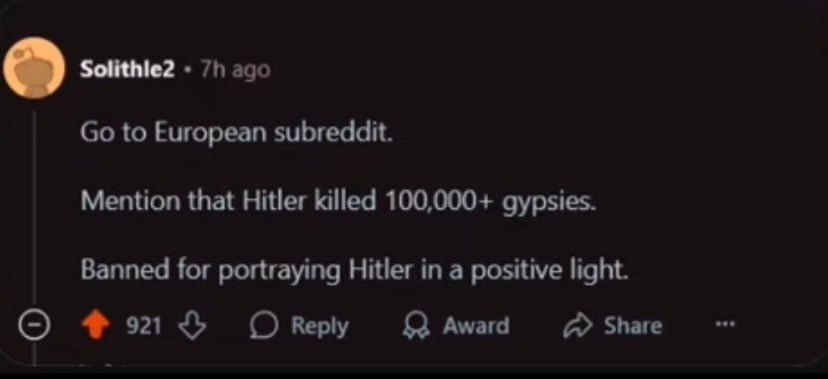 But Peter, he killed 100.000+ gypsies
