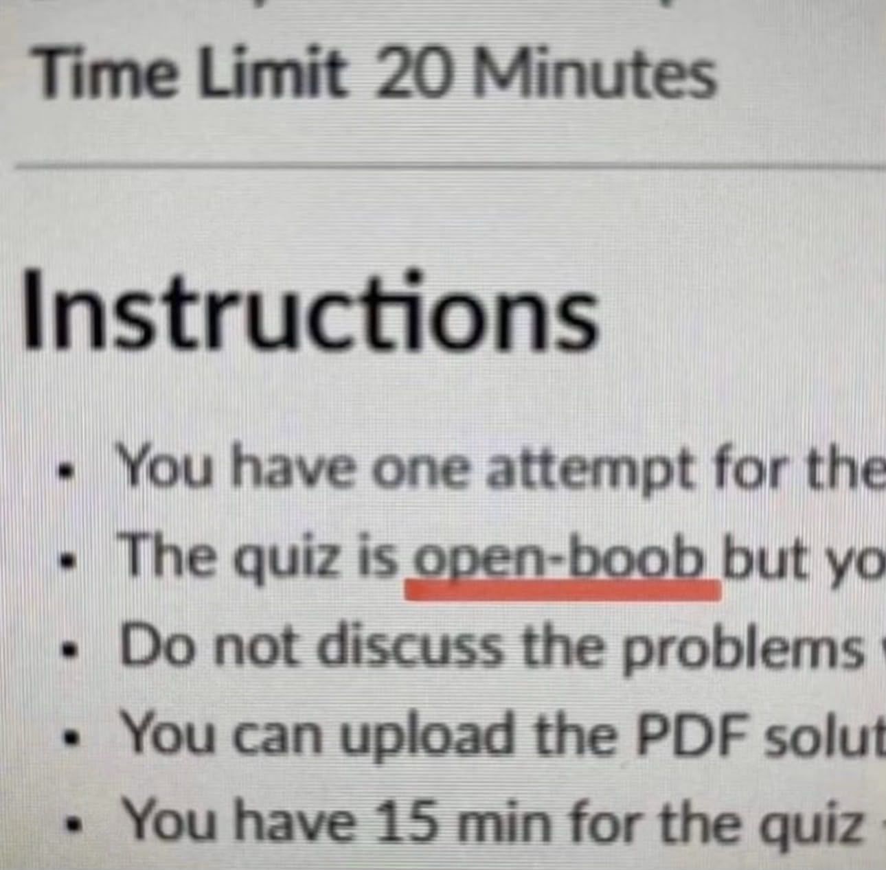 Don't sideboob your classmates please
