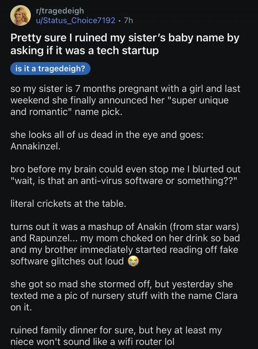At least she didn't name her Megatron