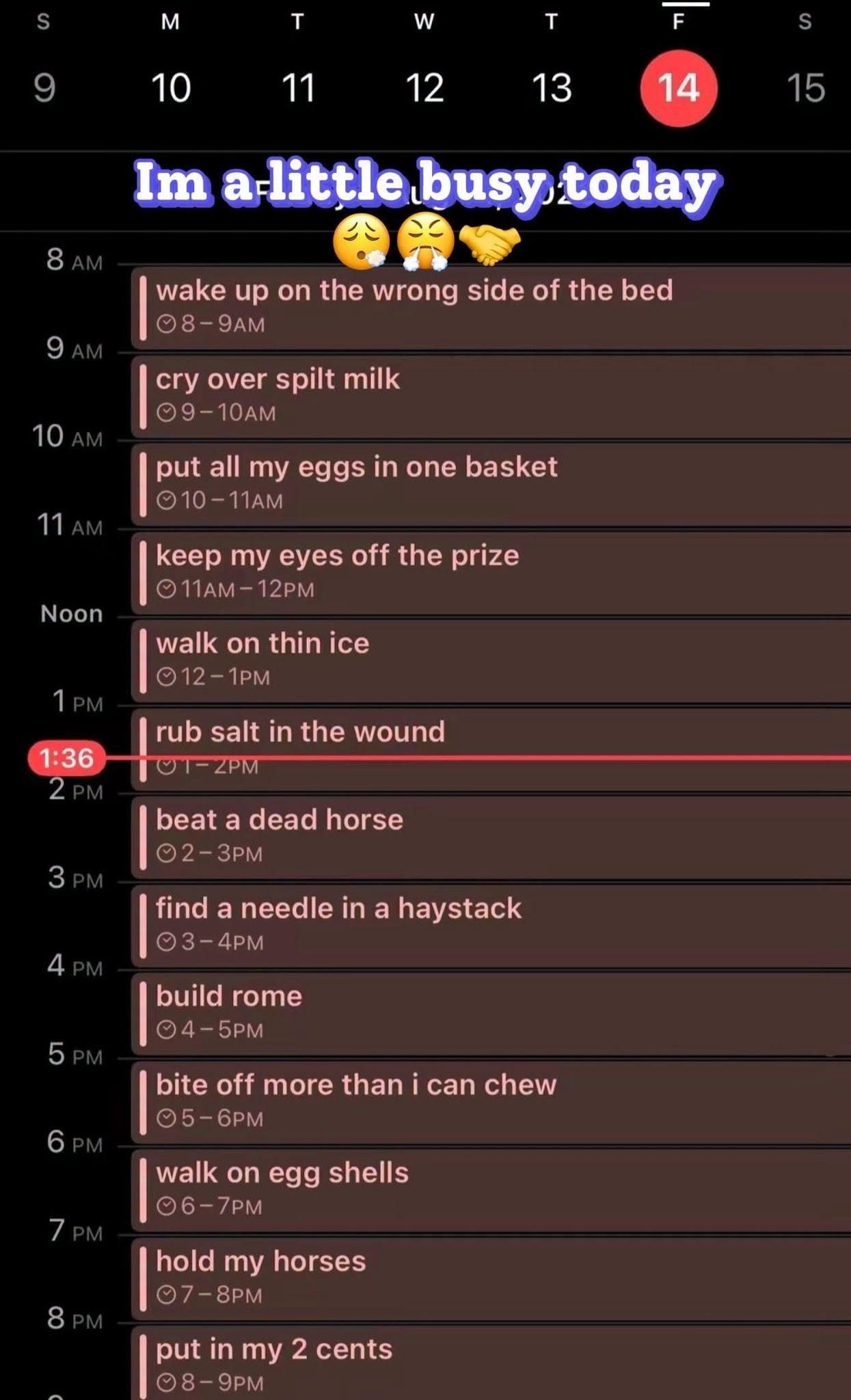 Right on schedule