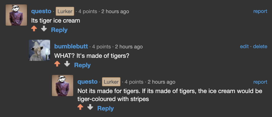 Cool interaction I wanted to share with the class